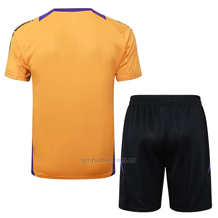 Chandal del Real Madrid Manga Corta 2024-2025 Amarillo - Pantalon Corto